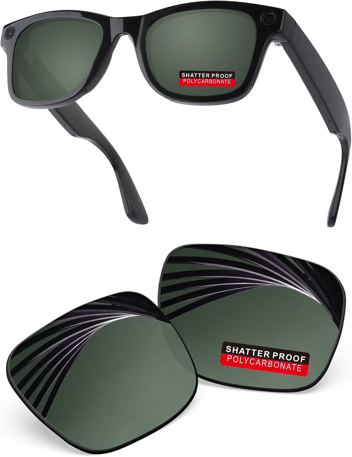 iLikeo Ray-Ban Replacement Lenses (Grey Green