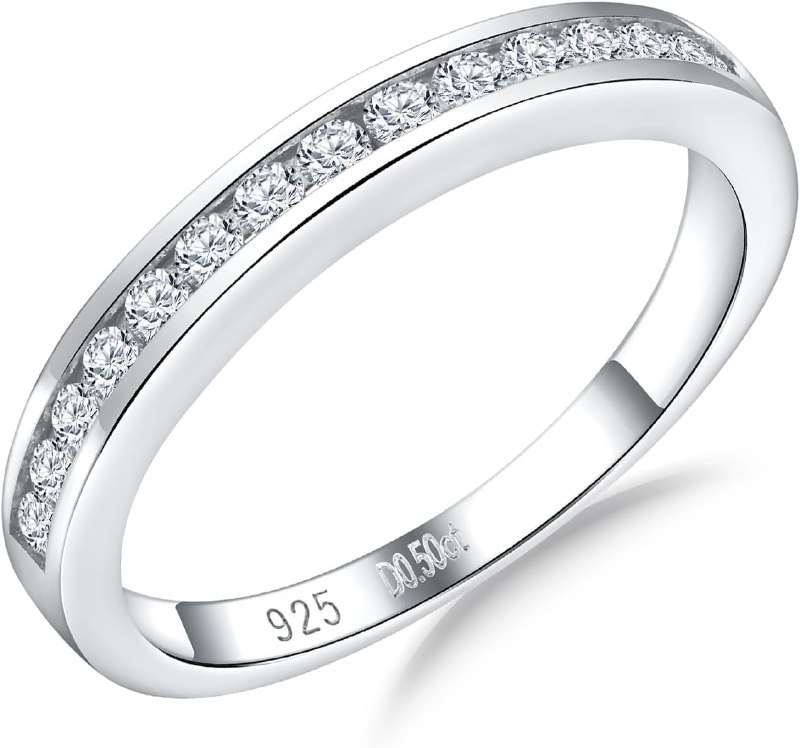 AGRULE Moissanite Eternity Rings