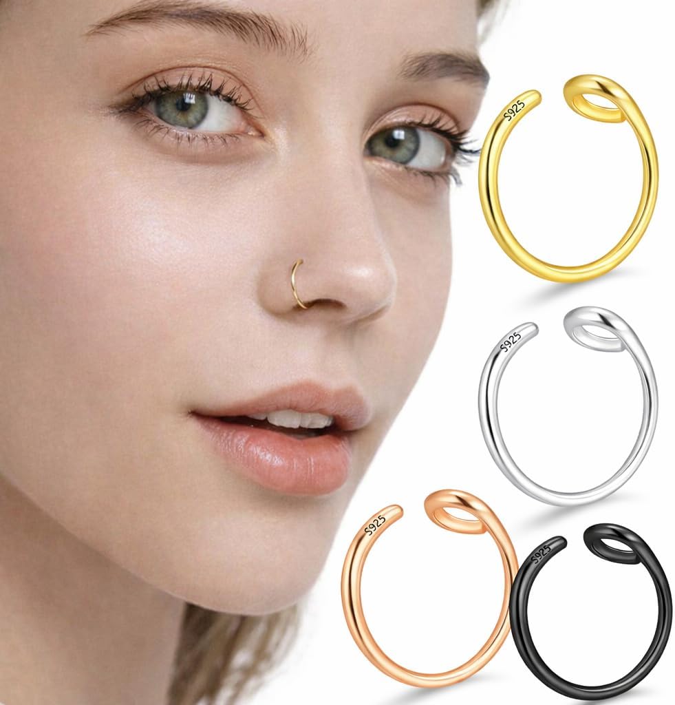 LUCKYJEWUS Clip-On Nose Rings