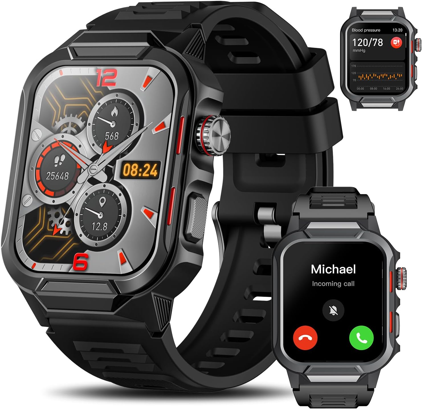 GTS9 Smart Watch, 1.96" Fitness Tracker with BT Call for Men