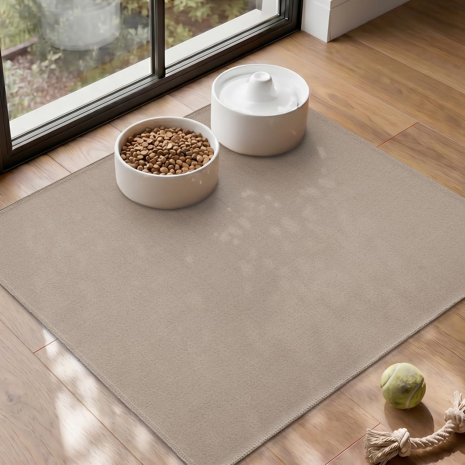 MontVoo Pet Feeding Mats (Beige) | Pet Supplies