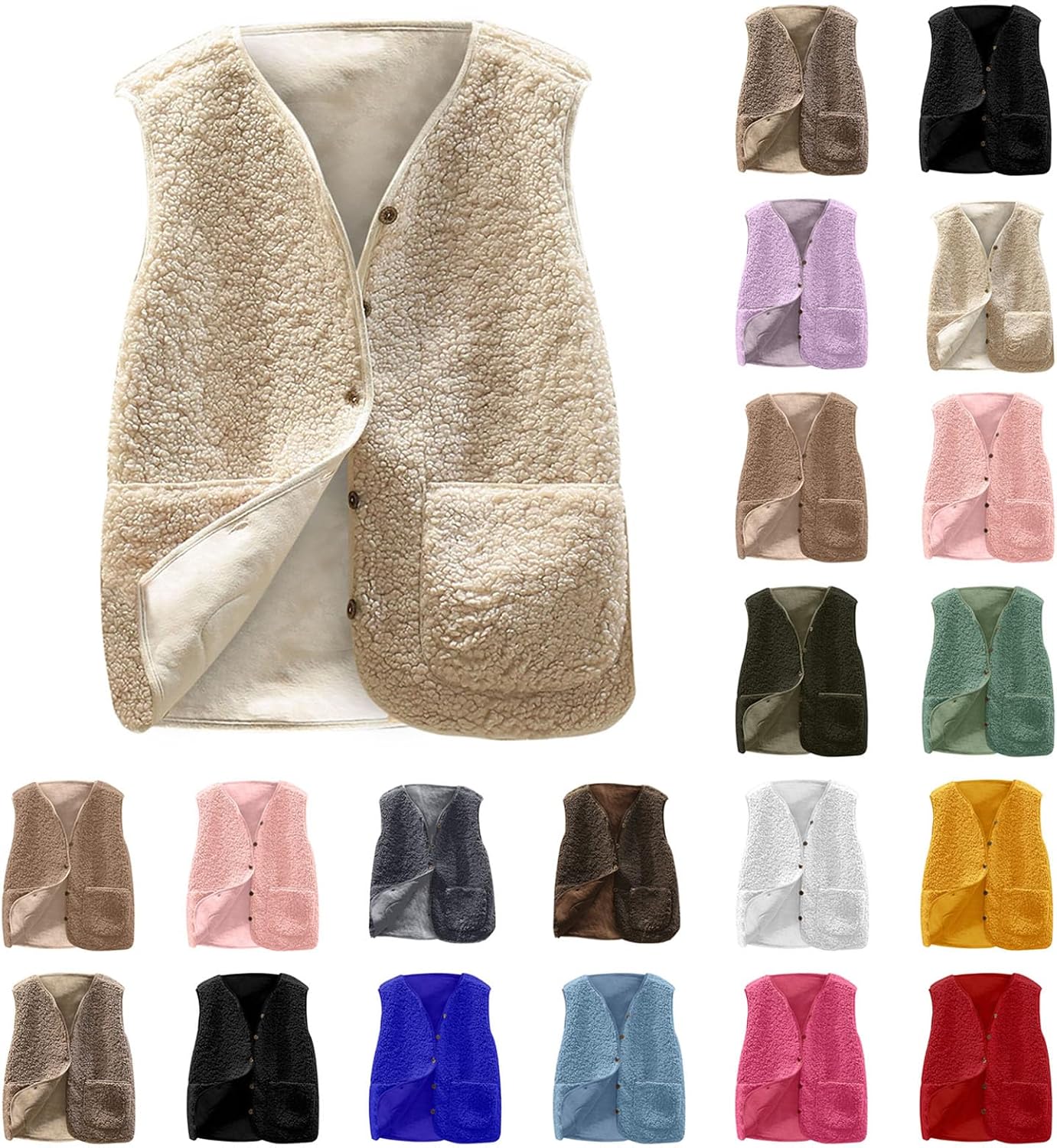YRAETENM Fleece Vests