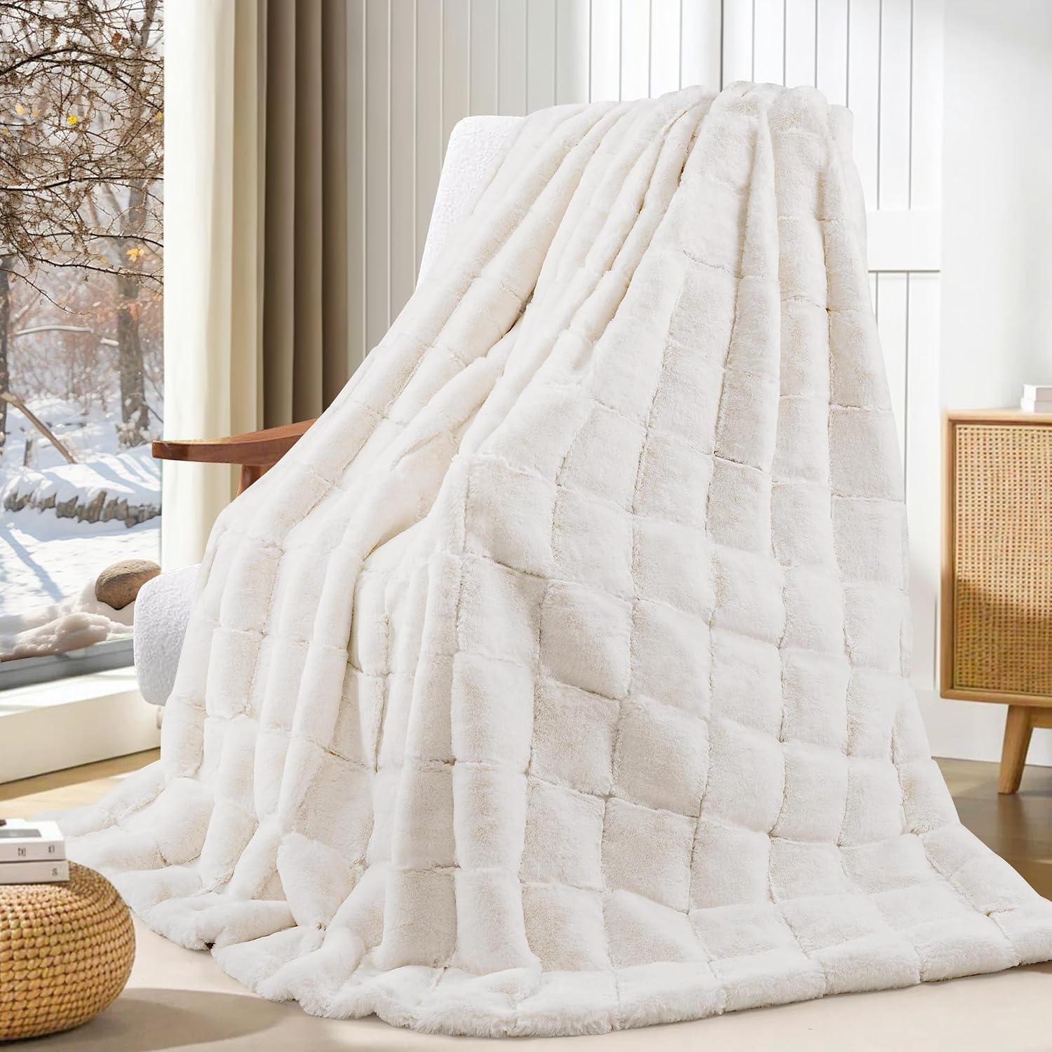 Touchat Faux Fur Throw Blankets | Home & Kitchen