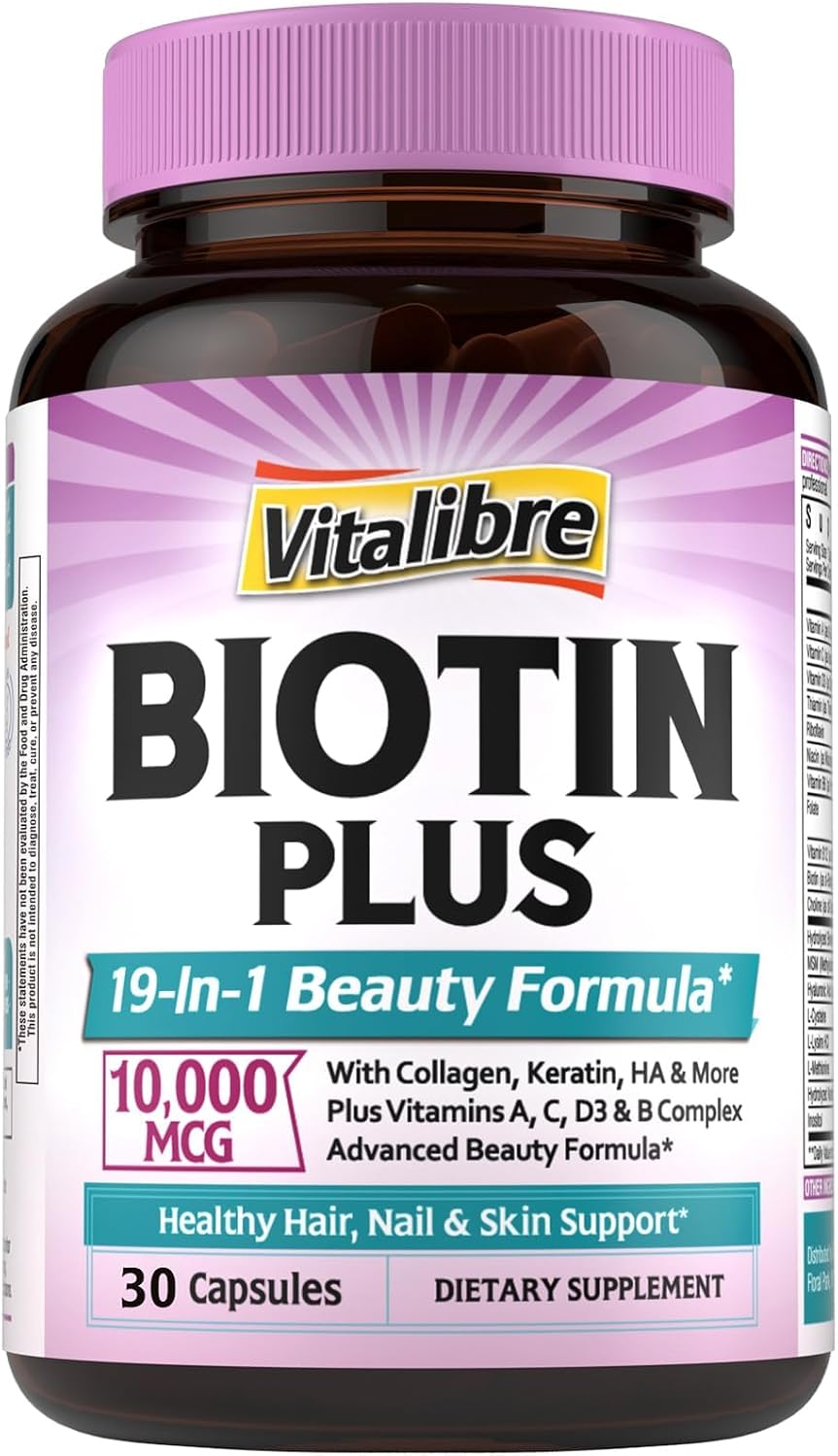 Vitalibre Biotin Hair Nail Skin Supplements