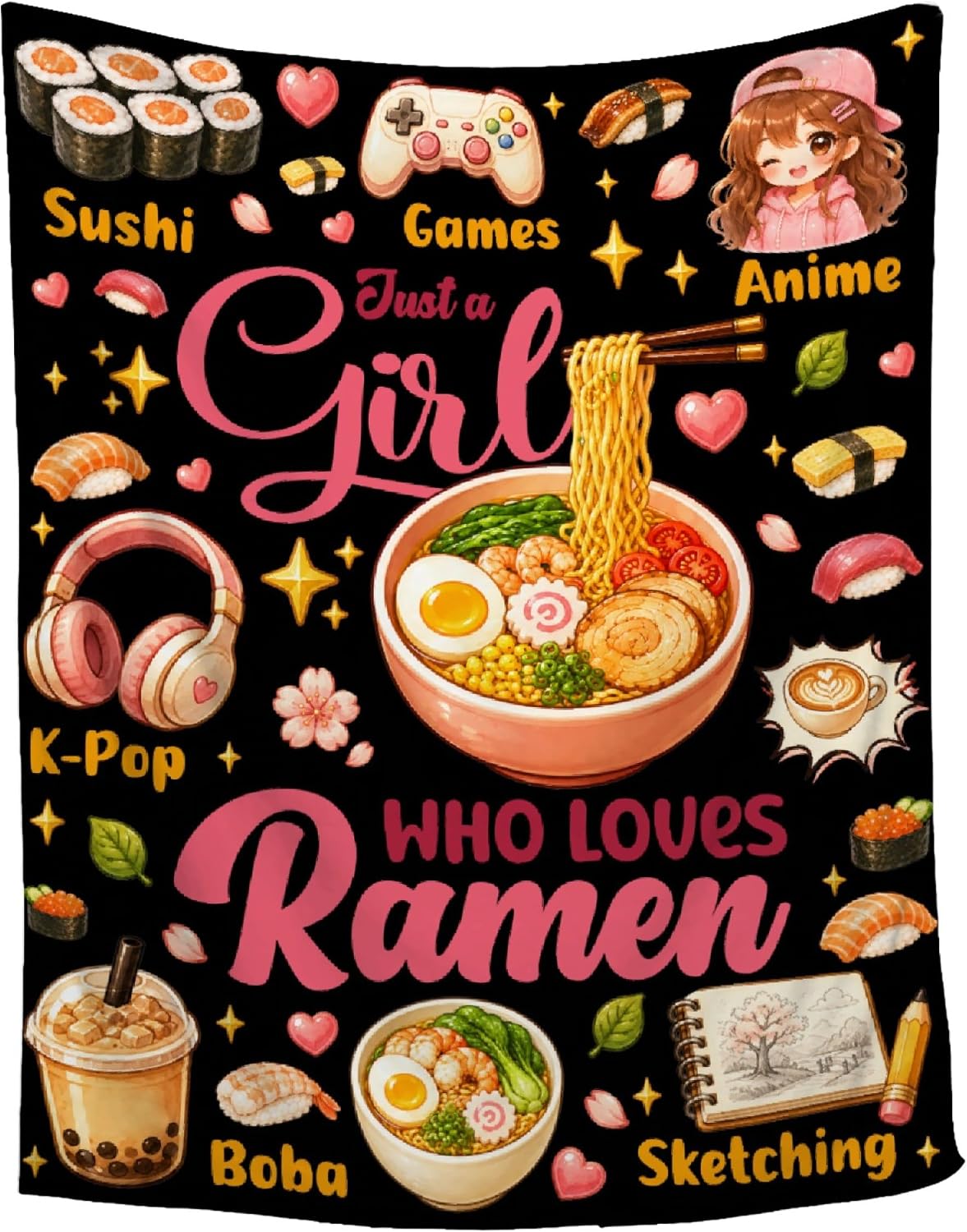 Ramen Throw Blankets