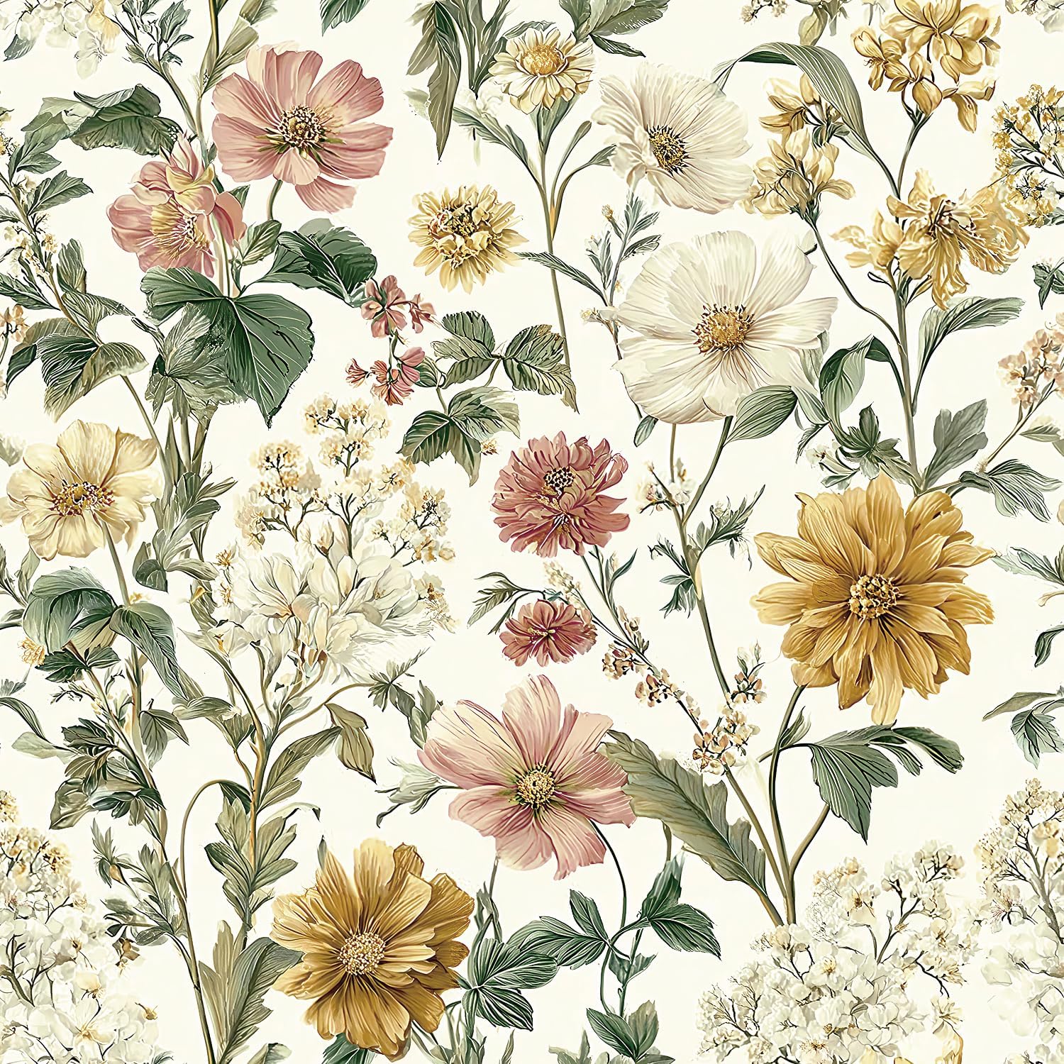 Floral Peel and Stick Wallpapers