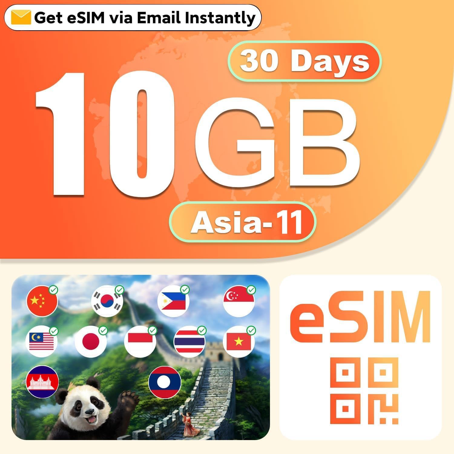 Prepaid Travel eSIMs (Asia