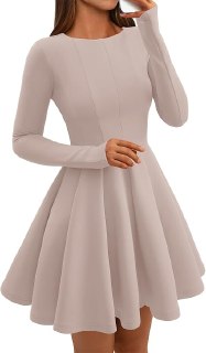 Long Sleeve A Line Mini Dresses for Women