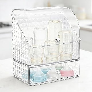 PR!CE DROP ( ) Flip-top Baby Bottle Organizer for 6 to 8 Bottles, Easy to Access