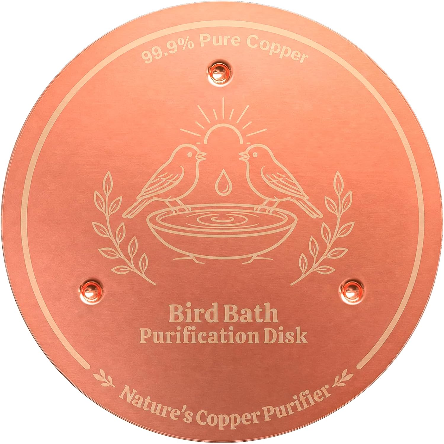 Copper Bird Bath Discs