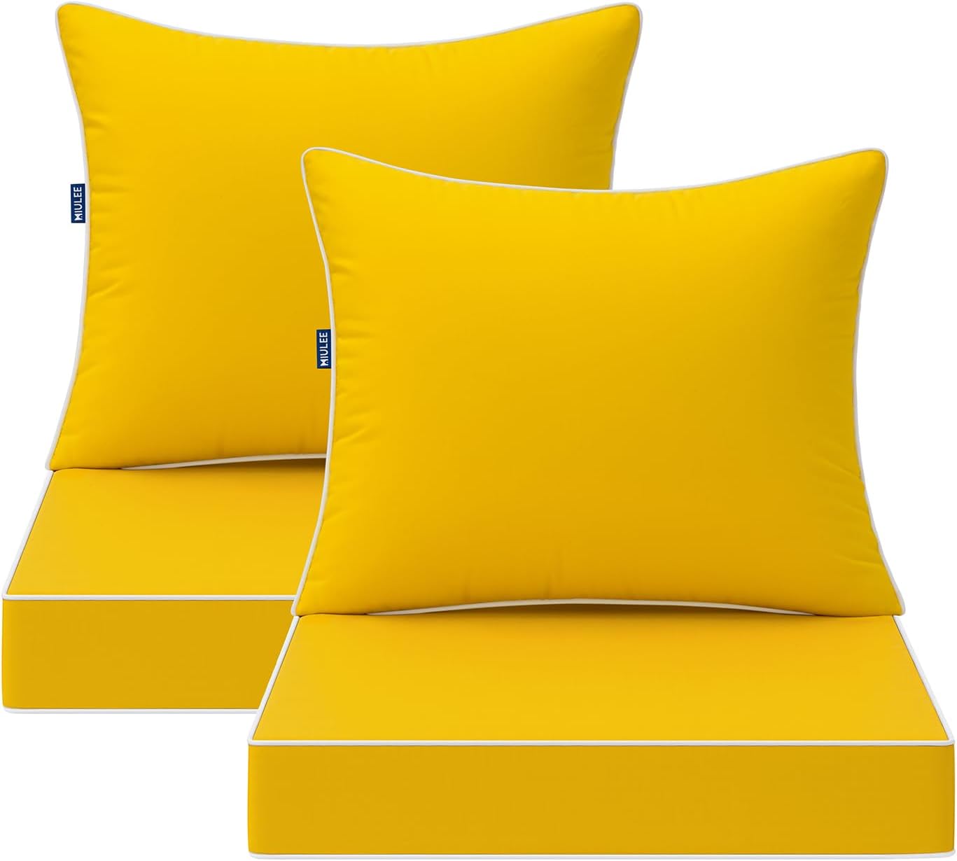 MIULEE Yellow Outdoor Seat Cushions