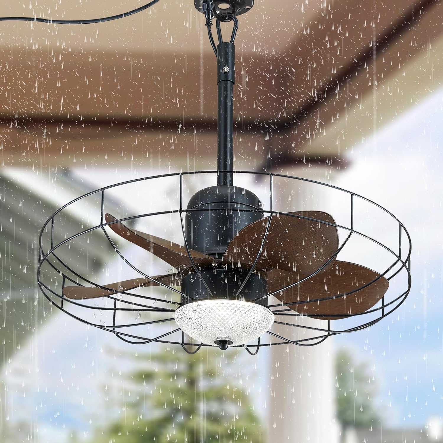 Outdoor Gazebo Fans with Lights