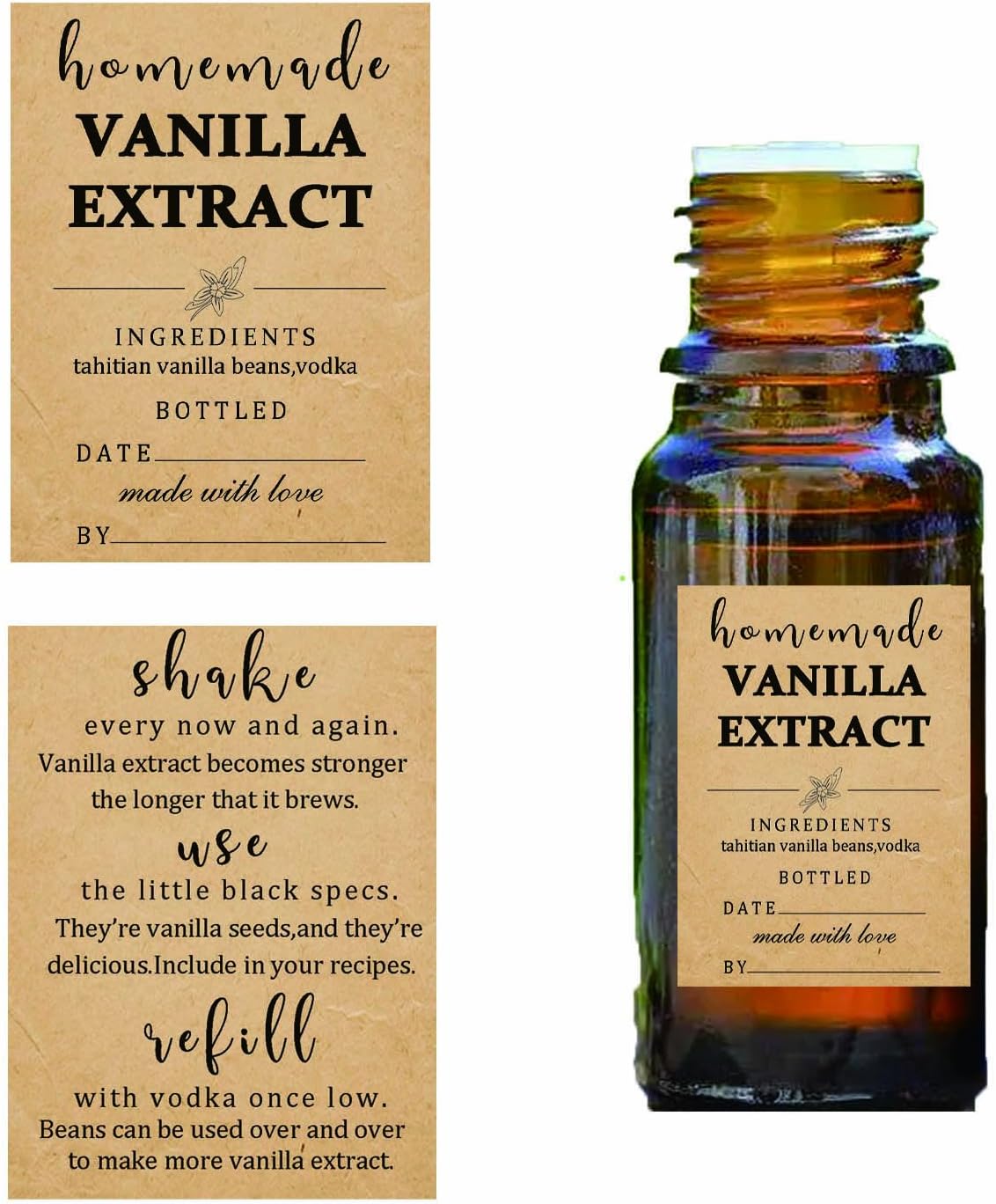Personalized Vanilla Extract Labels