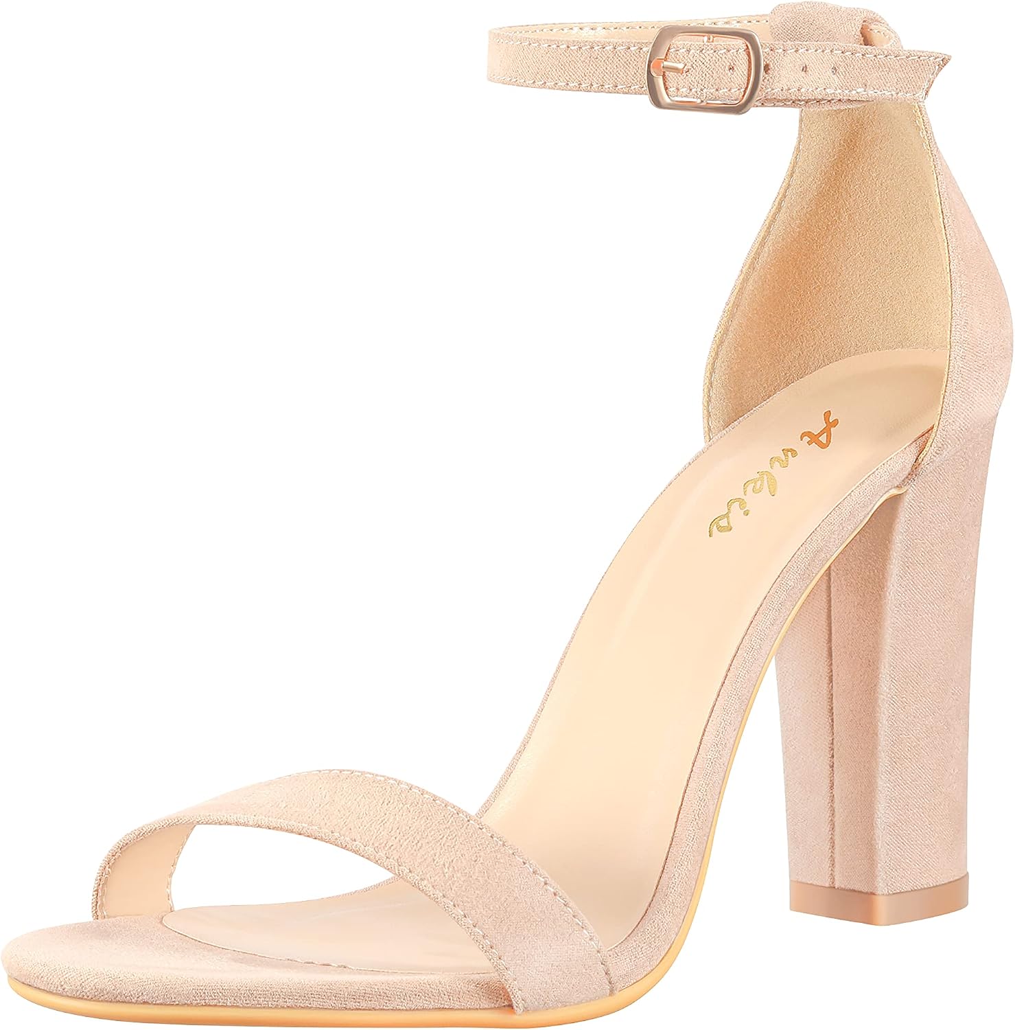 Ankis Nude Open Toe Heels