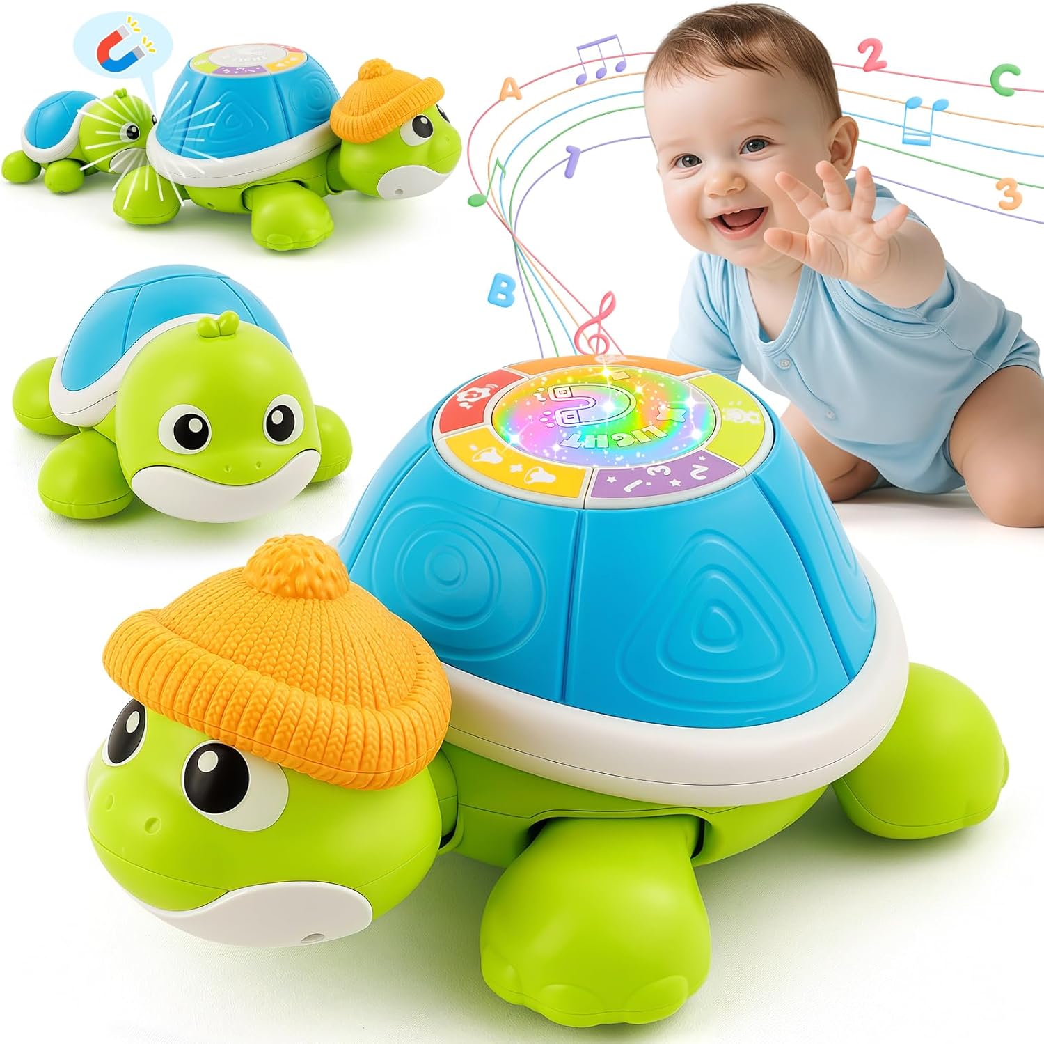 Musical Crawling Turtle Toys