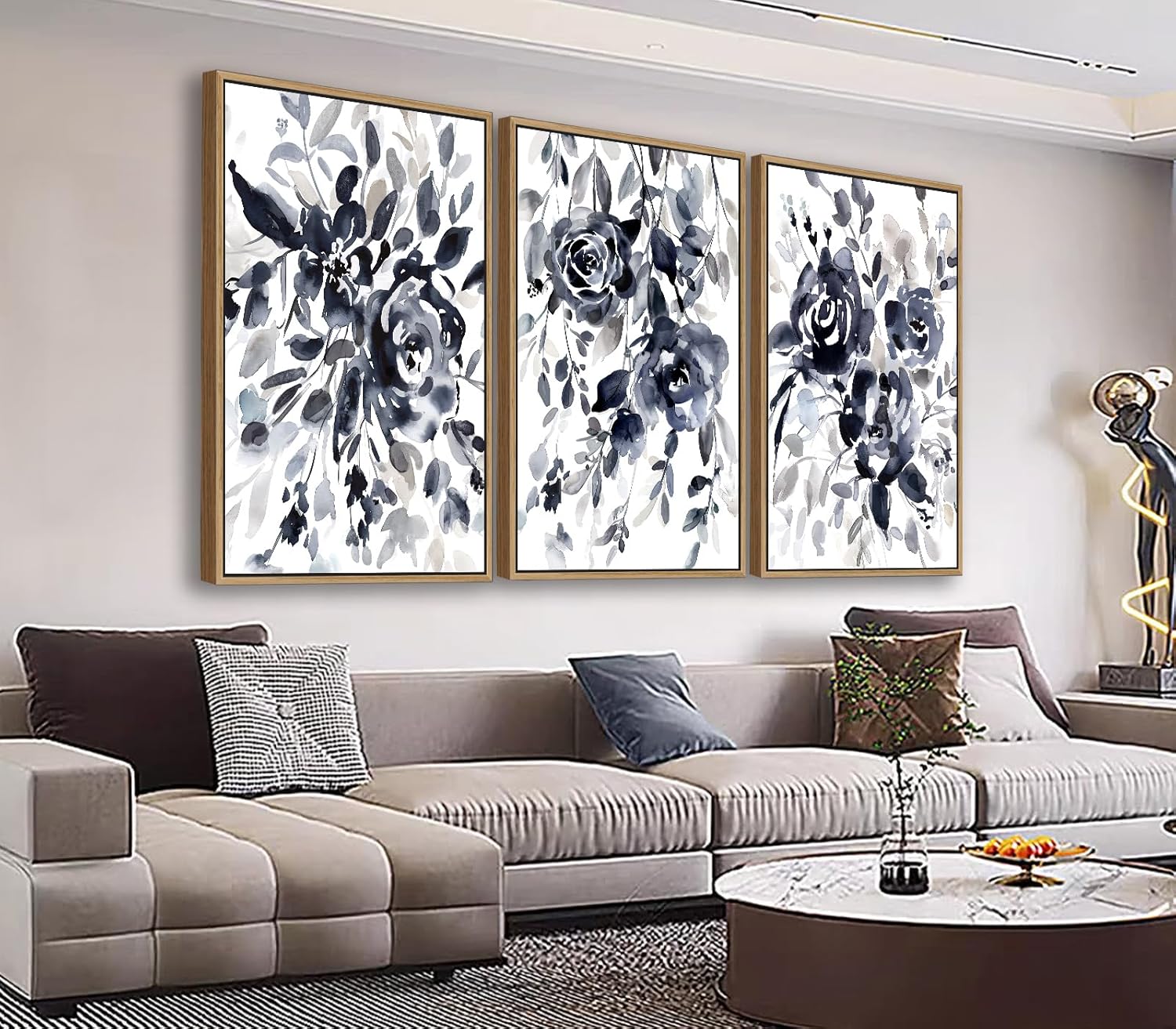 Indigo Flowers Wall Art