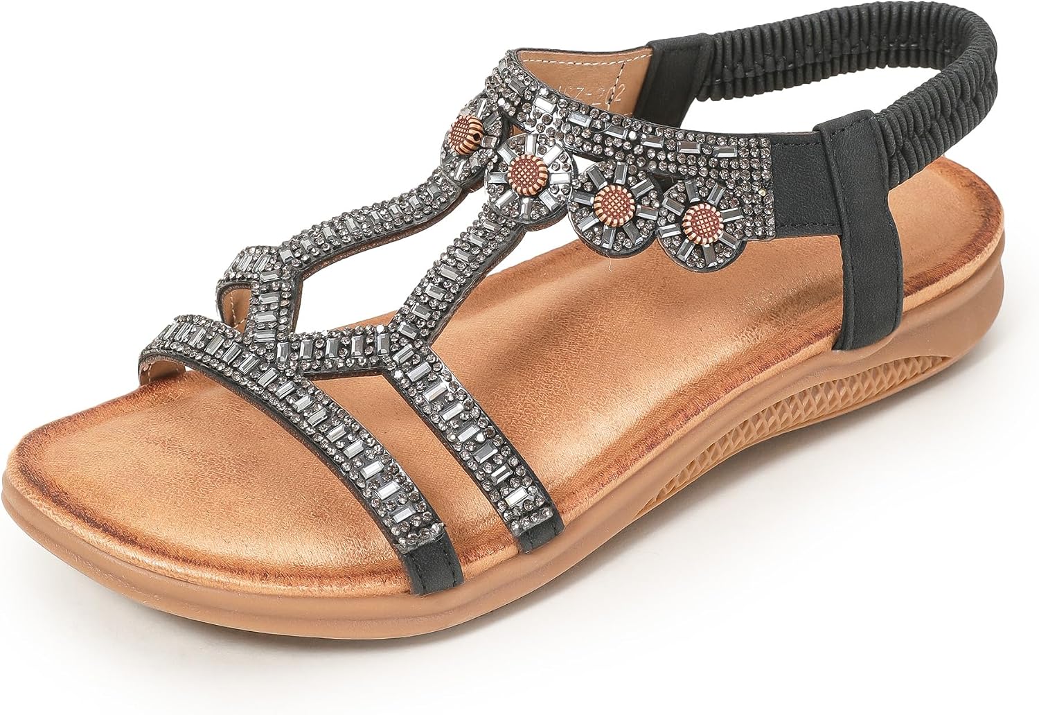Beaded Rhinestone Dressy Sandals