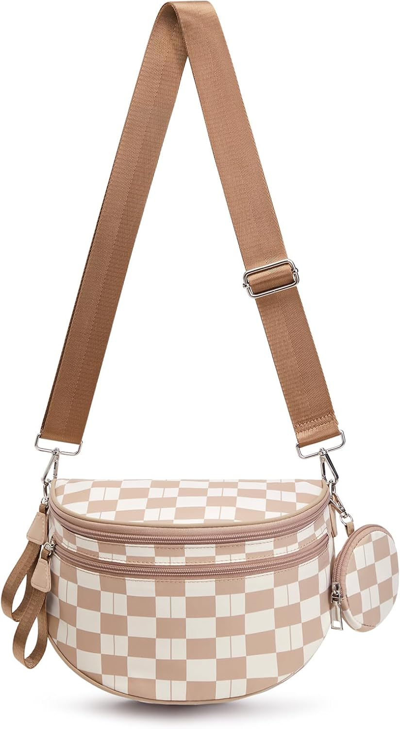 G4Free Checkered Crossbody Bags