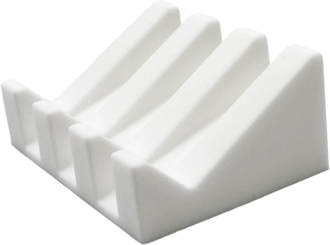 Silicone Soap Dish, Bar Soap Holder for Shower Bathroom, Kitchen, Bathtub, Self Draining Waterfall Drying Tray Keep Soap Bars Dry Clean & Easy Cleaning (White)