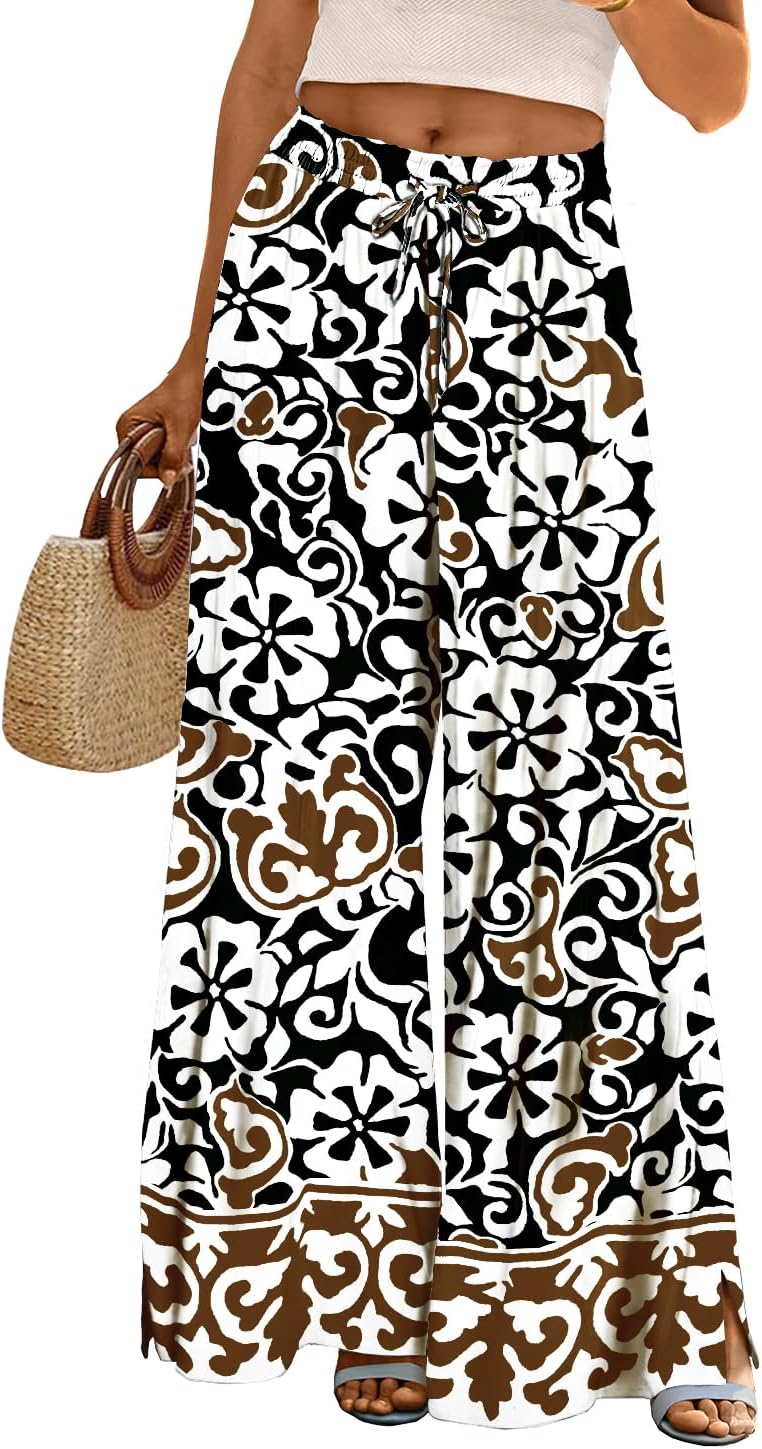 YESNO Women Flowy Palazzo Pants