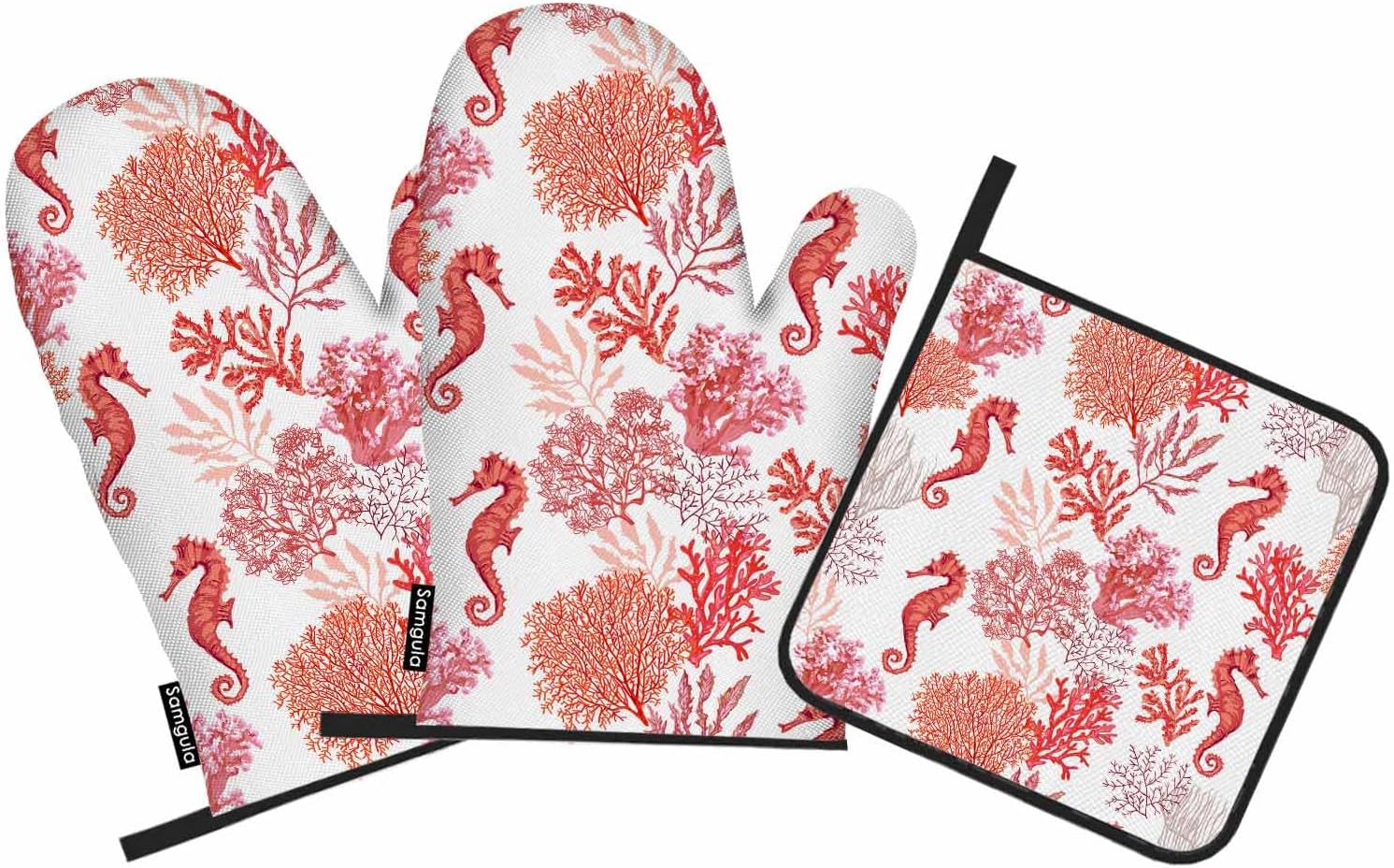 Samgula Tropical Coral Oven Mitts