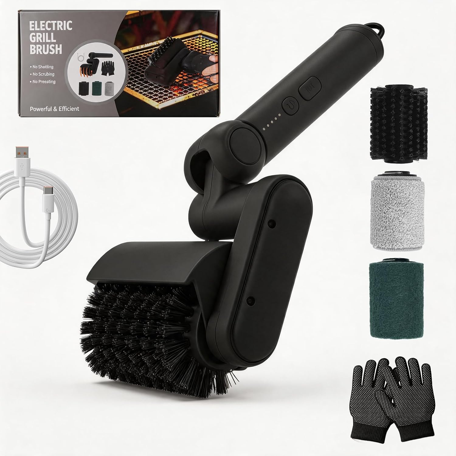 Electric Grill Brushes with 2 Heads