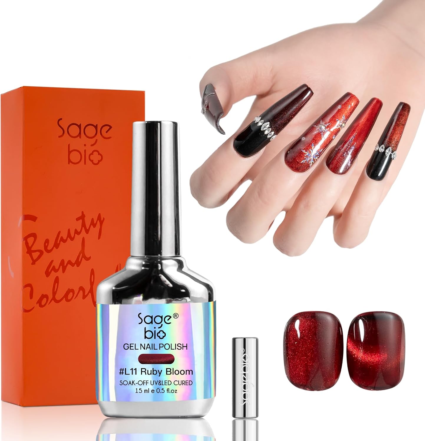 SAGEBIO Magnetic Cat Eye Gel Polishes