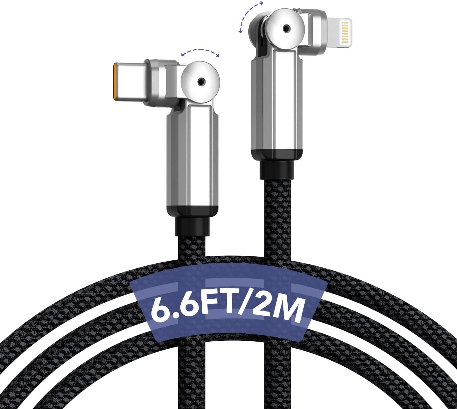90 Degree USB-C Lightning Cables