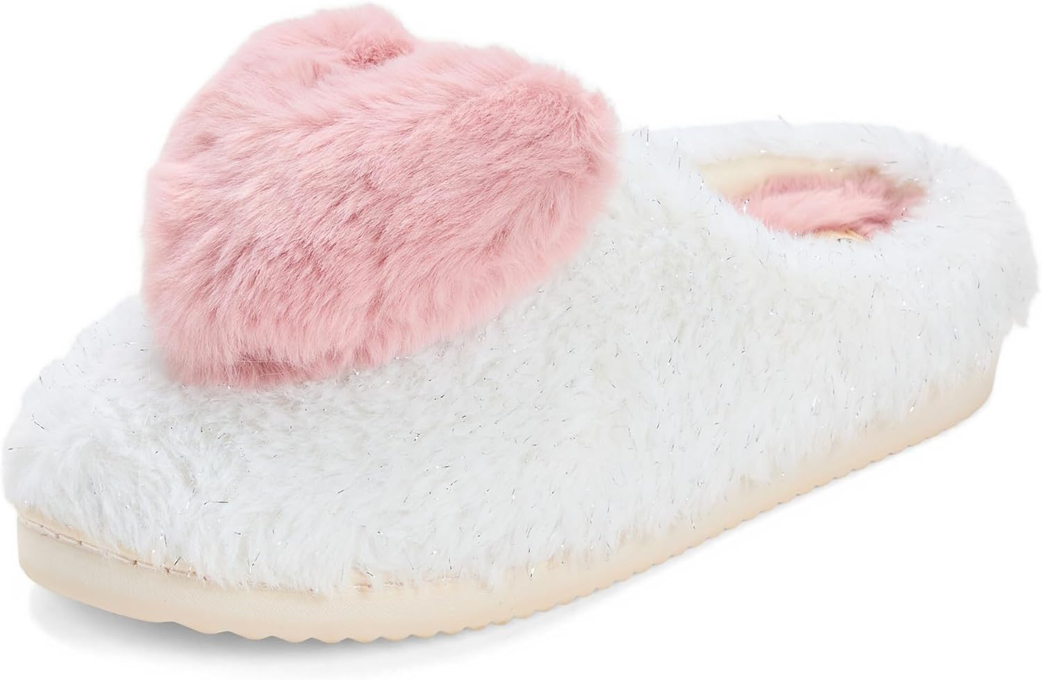 Dearfoams Women's Cozy Rosie Cuties Plush Fuzzy Giftable House Shoes With Memory Foam