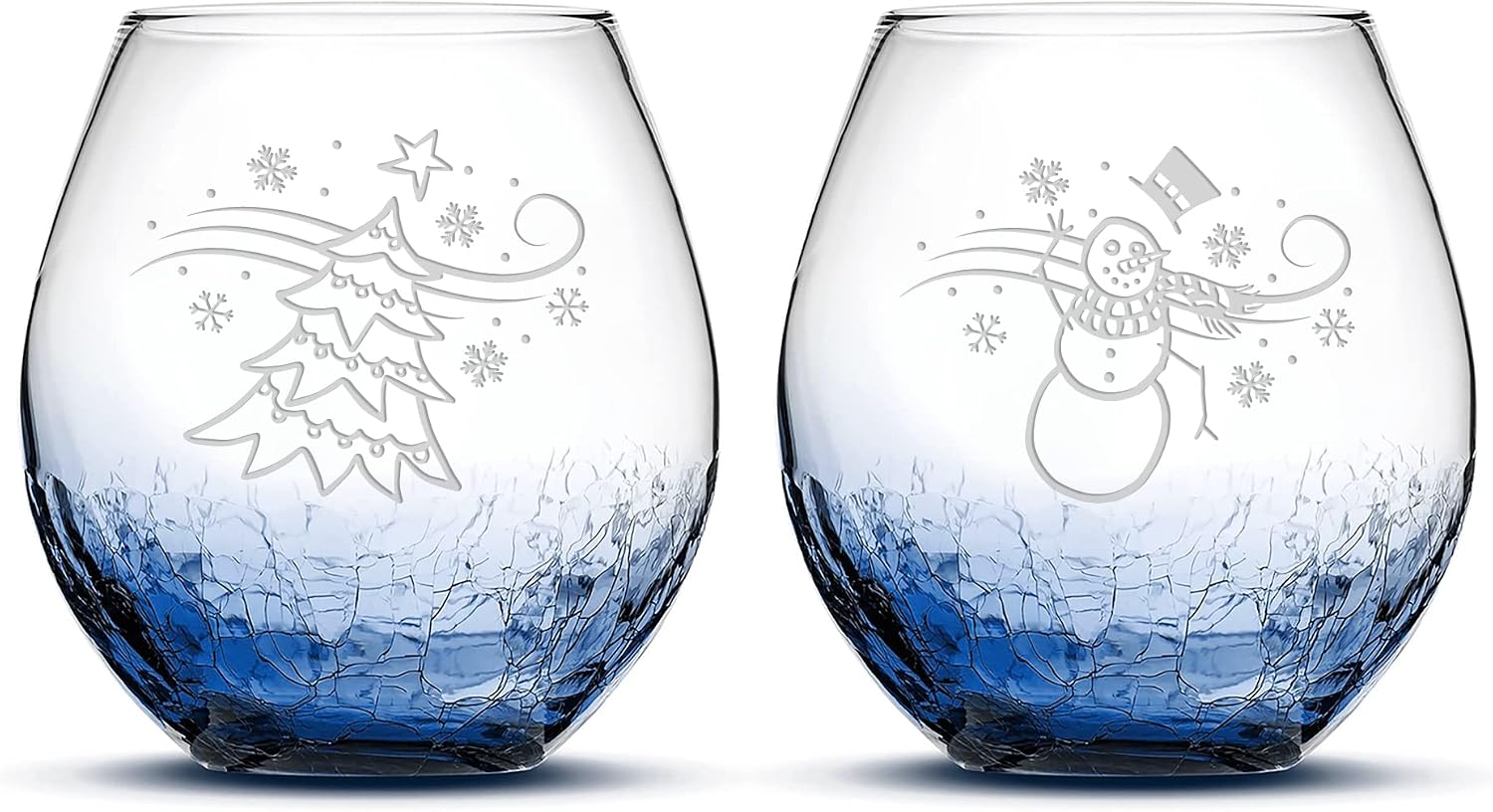 Integrity Crackle Stemless Wine Glasses