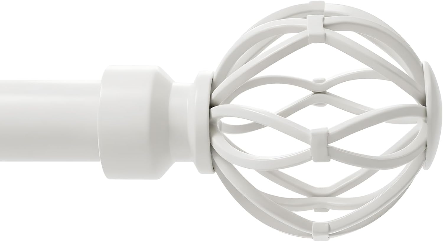 Adjustable White Curtain Rods