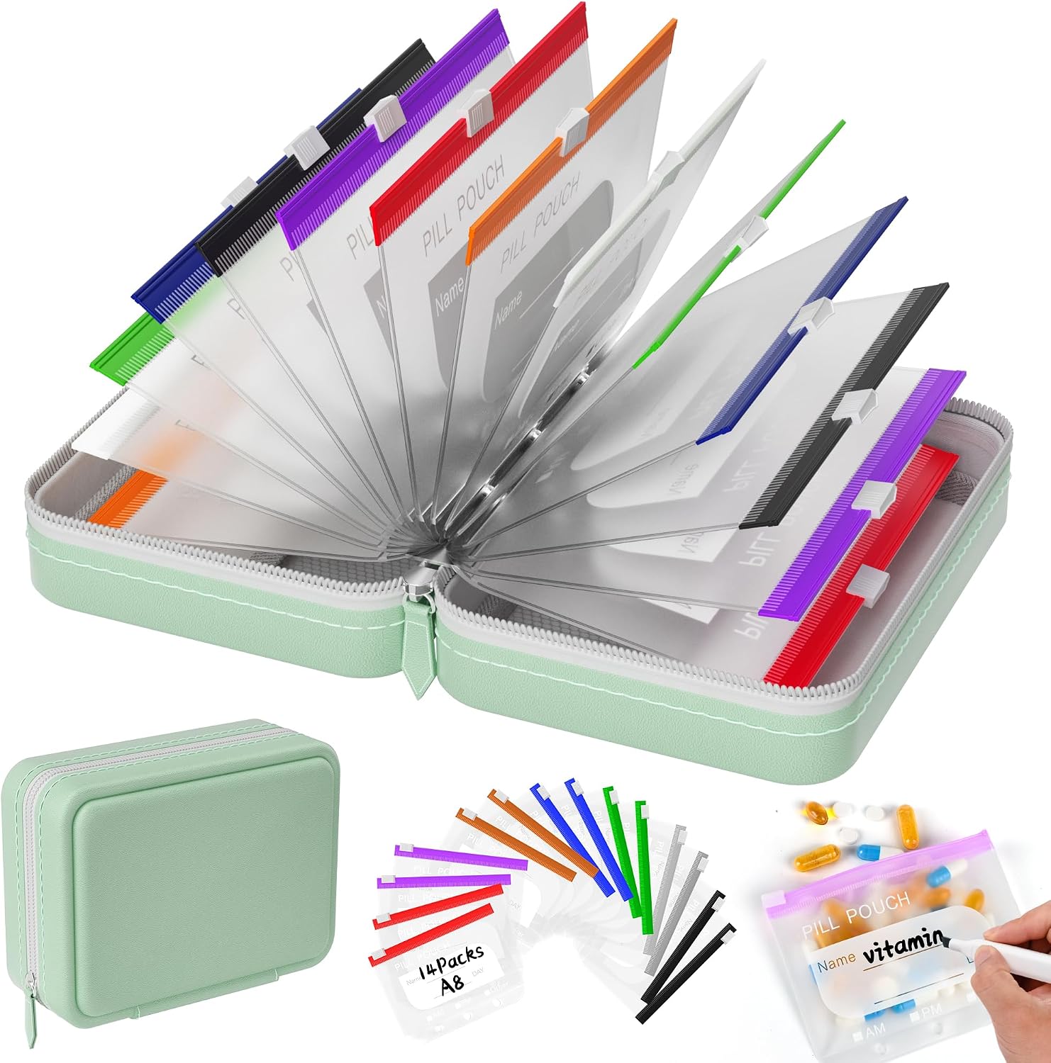 Travel Pill Organizer Binders