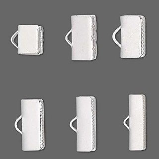 10 Silver Crimp Findings