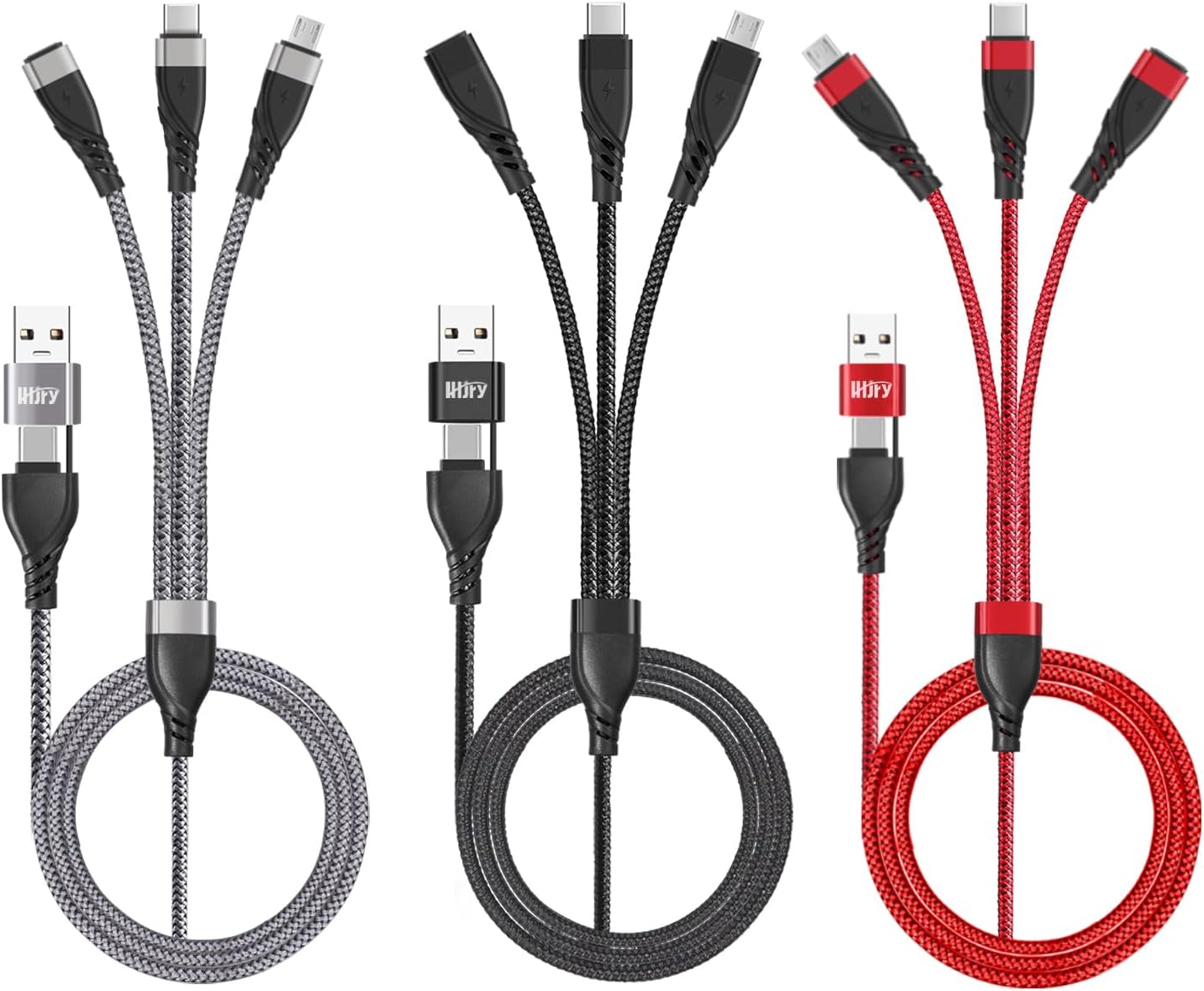 LHJRY 3-in-2 Charging Cables