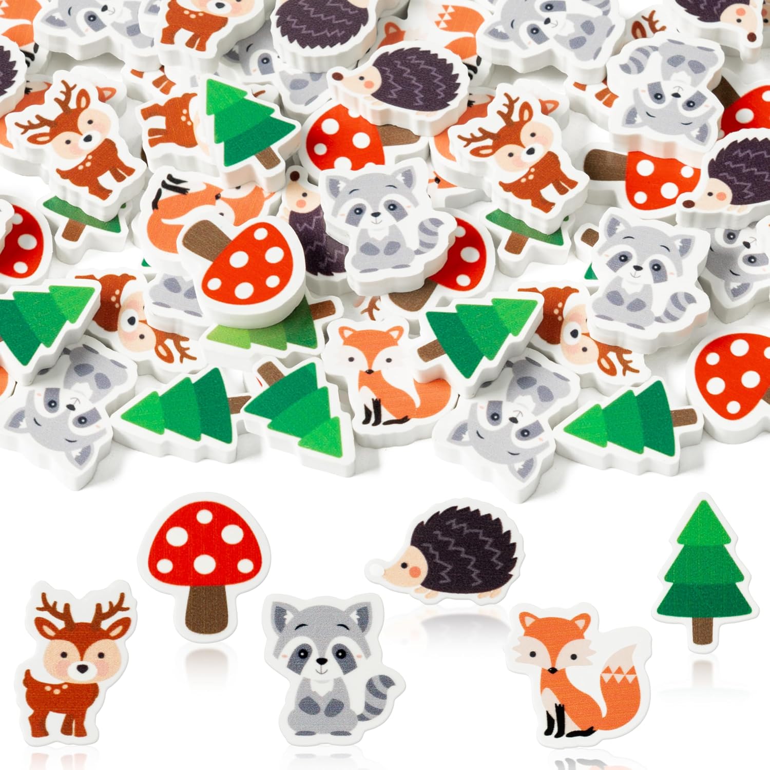 Yopyame Woodland Animal Mini Erasers