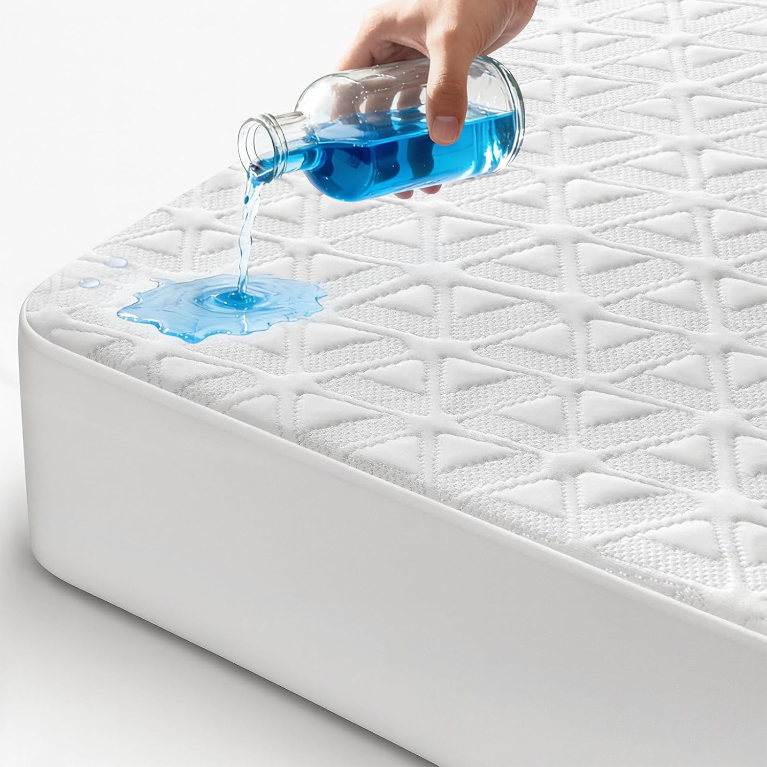 Twin Waterproof Mattress Protector, Breathable Cooling Bed Cover