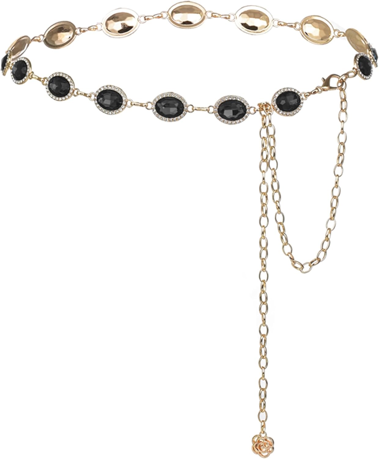 Chain Belt for Women Gold Metal Waist Chain Adjustable Vintage Waist Link Belts Chain Belts for Dress