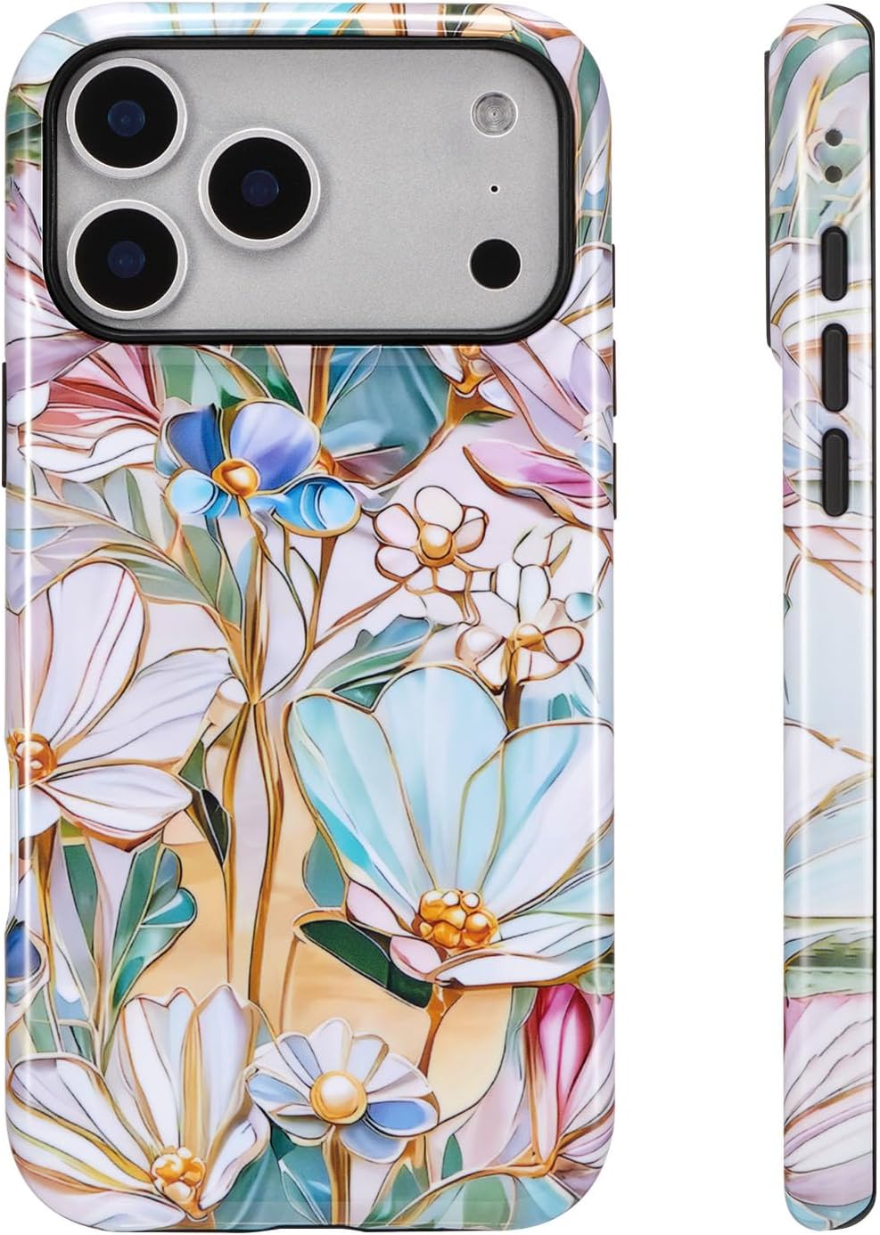 QLTYPRI Floral iPhone 17 Pro Cases