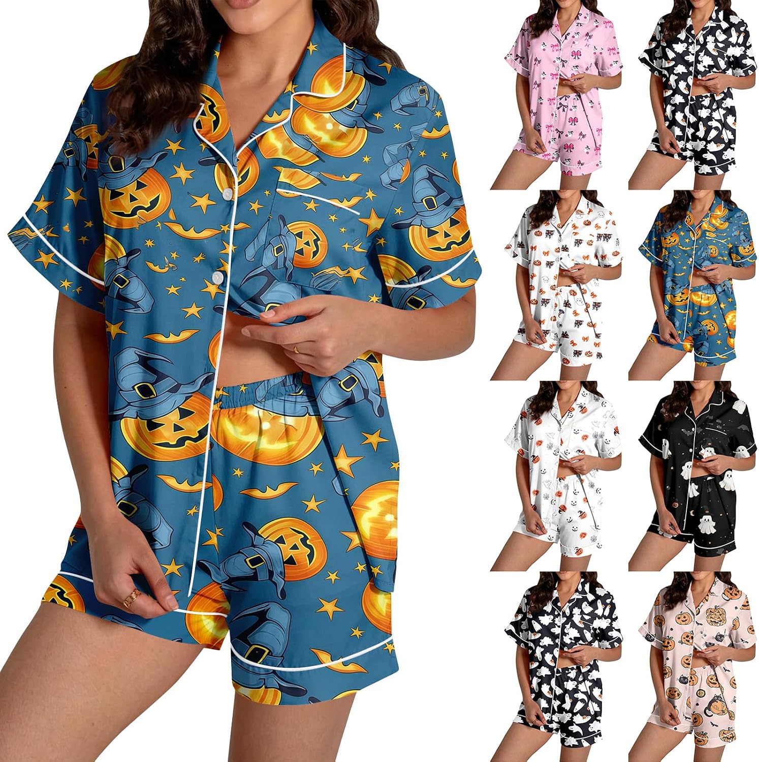 Halloween Women's Satin Pajama Sets