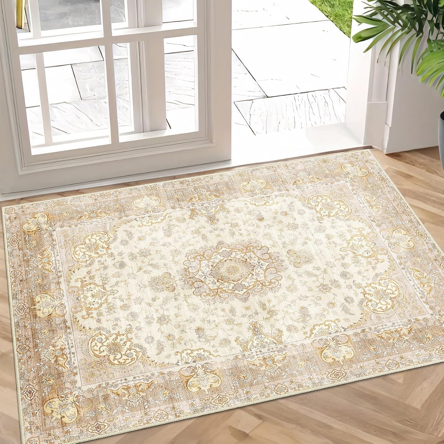 Small Rugs 2'x3',Boho Rug for Entryway Bathroom Entrance Doormat