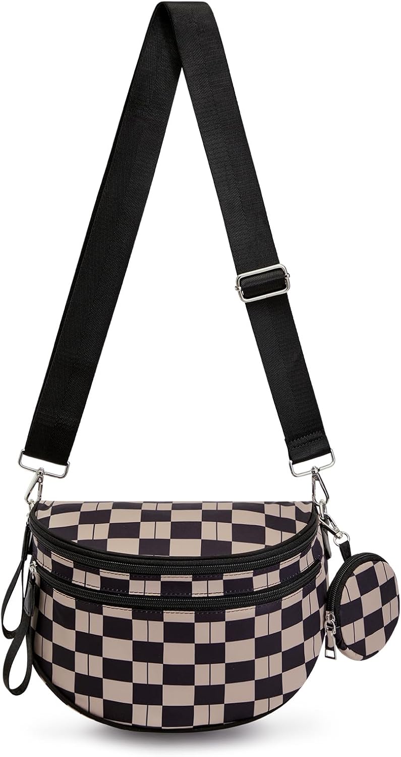 G4Free Checkered Crossbody Bum Bags