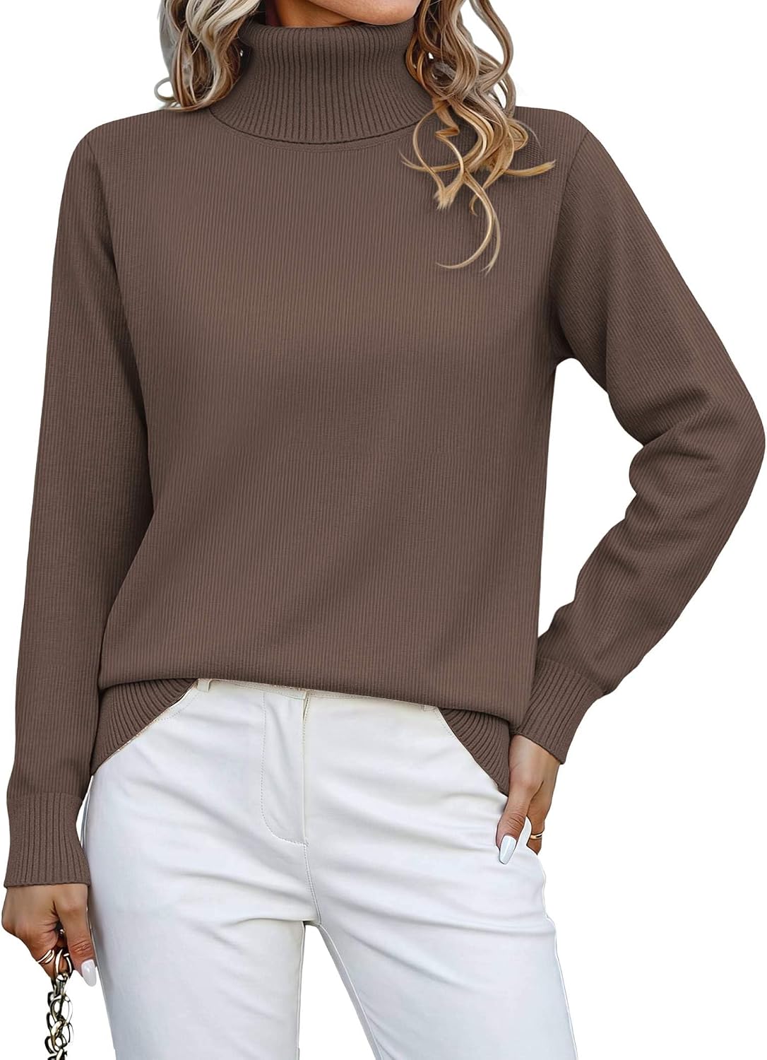 Zeagoo Sherpa-Lined Turtleneck Sweaters