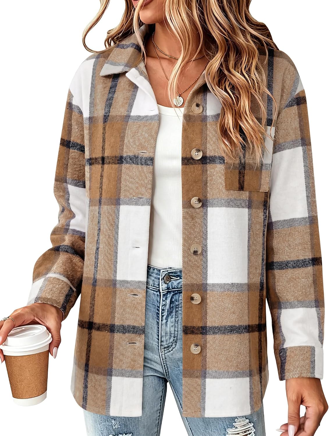 Zeagoo Flannel Shacket Jackets - Clothing, Shoes & Jewelry
