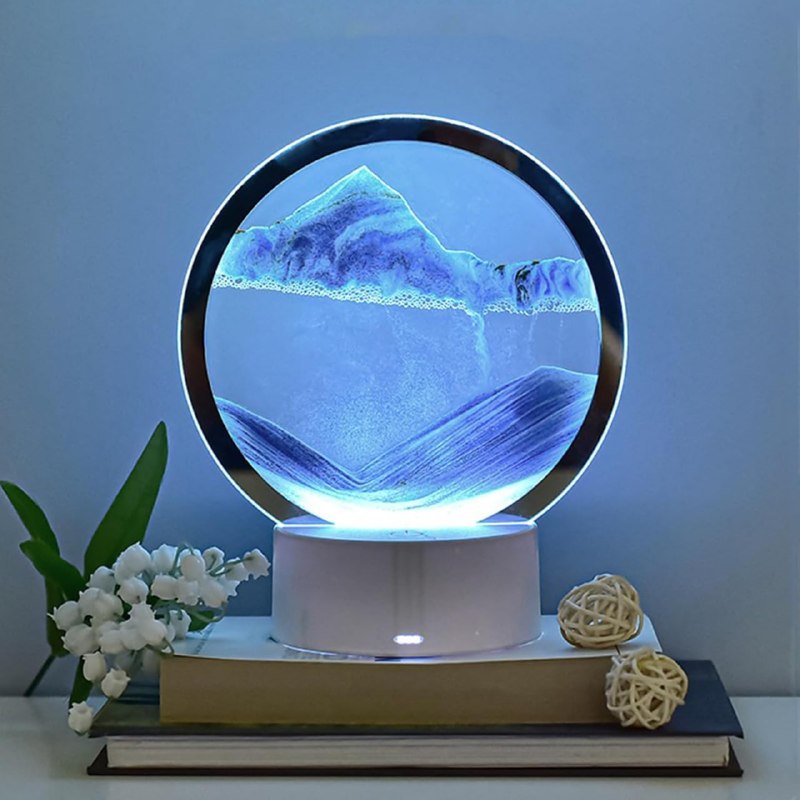 Lamp, 3DMoving Sand Art, Quicksand Bedside