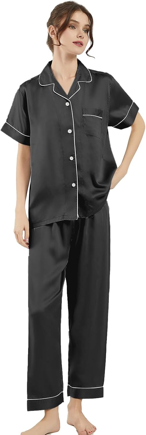 T-stage Women's Satin Pajama Sets