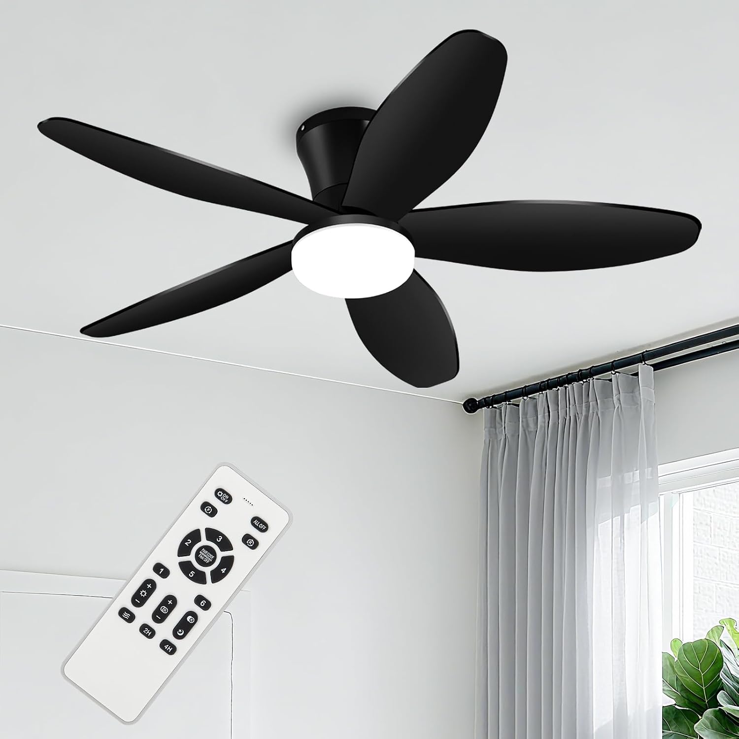 Yoedivu 42 Inch Ceiling Fans with Lights