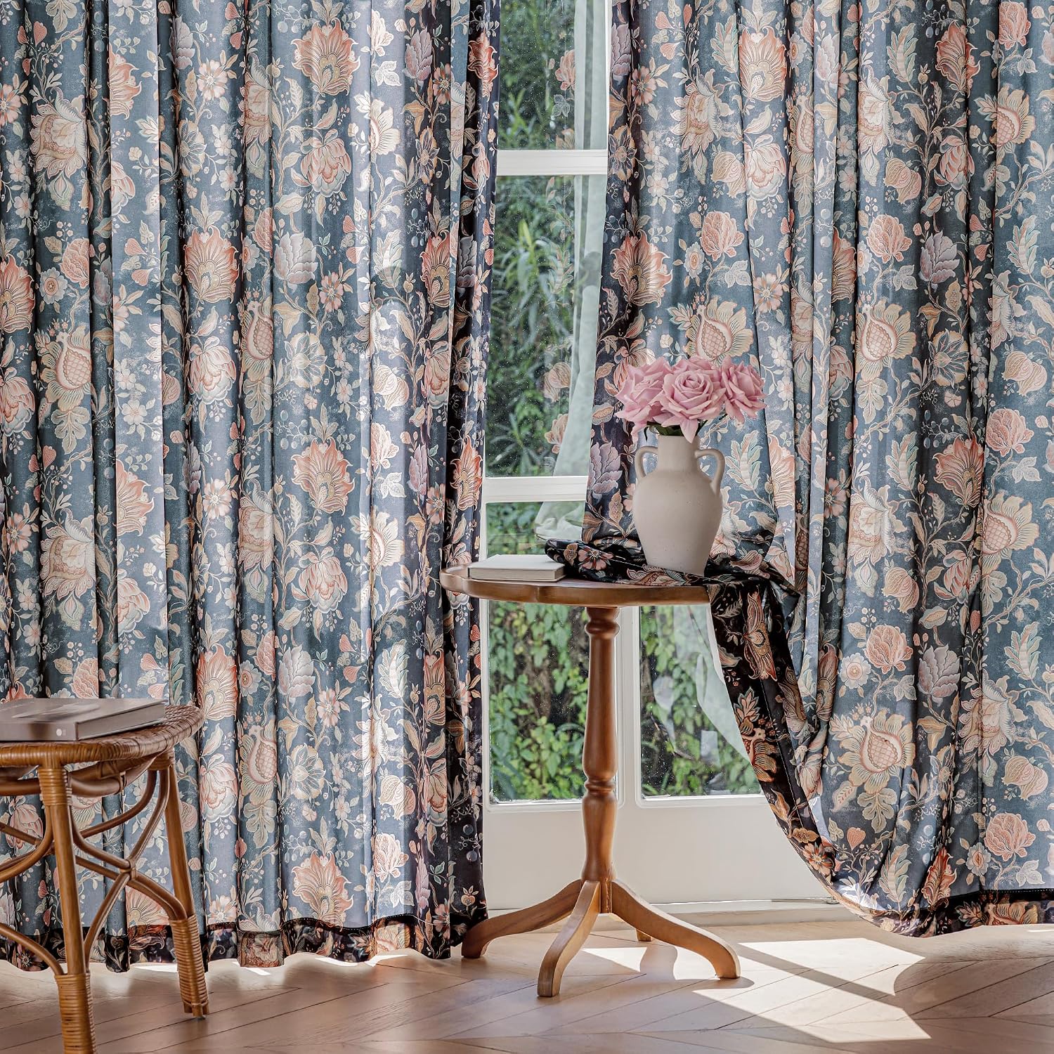 FMFUNCTEX Boho Floral Curtains