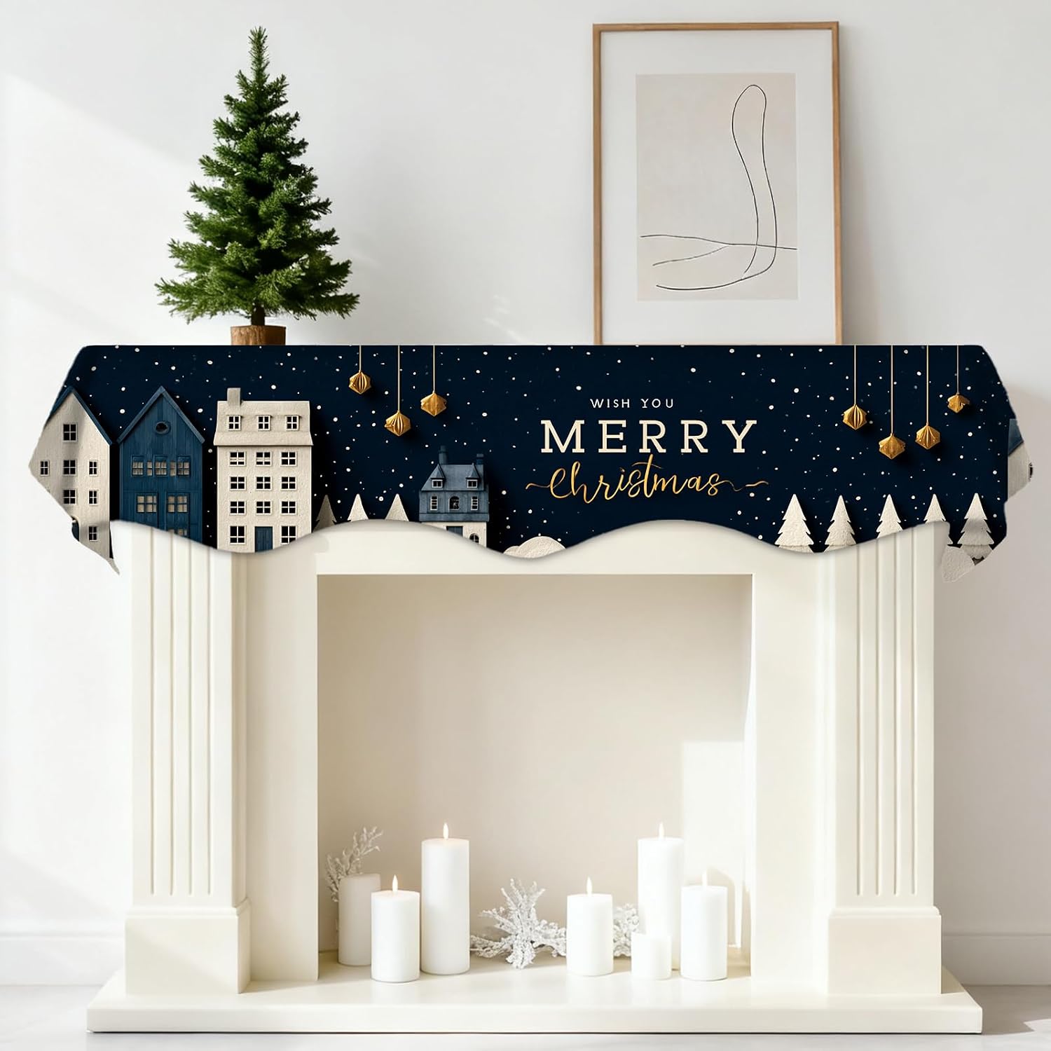 Nuxovilar Christmas Mantel Scarves