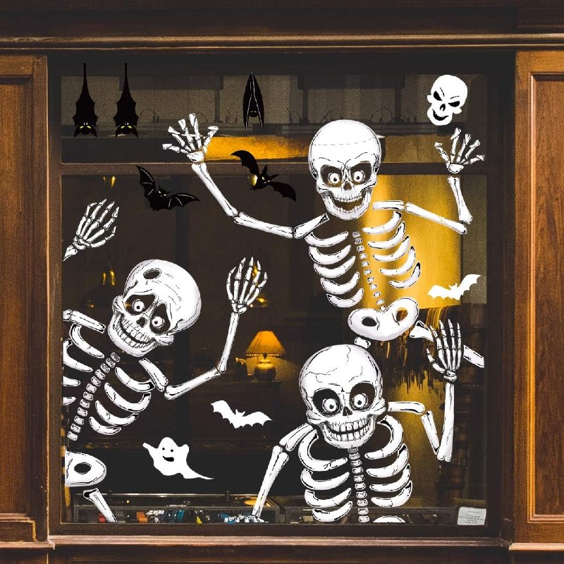 Halloween Skeleton Window Clings