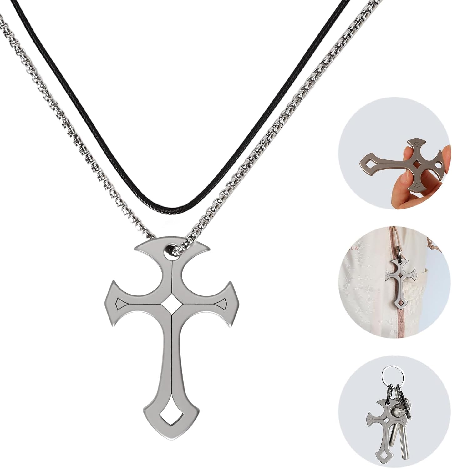 Bascsomy Self Defense Cross Necklaces